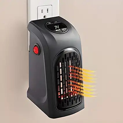 Small Electric Handy Room Heater Compact Plug-In, The Wall Outlet 400Watts, Handy Air Warmer Blower Adjustable